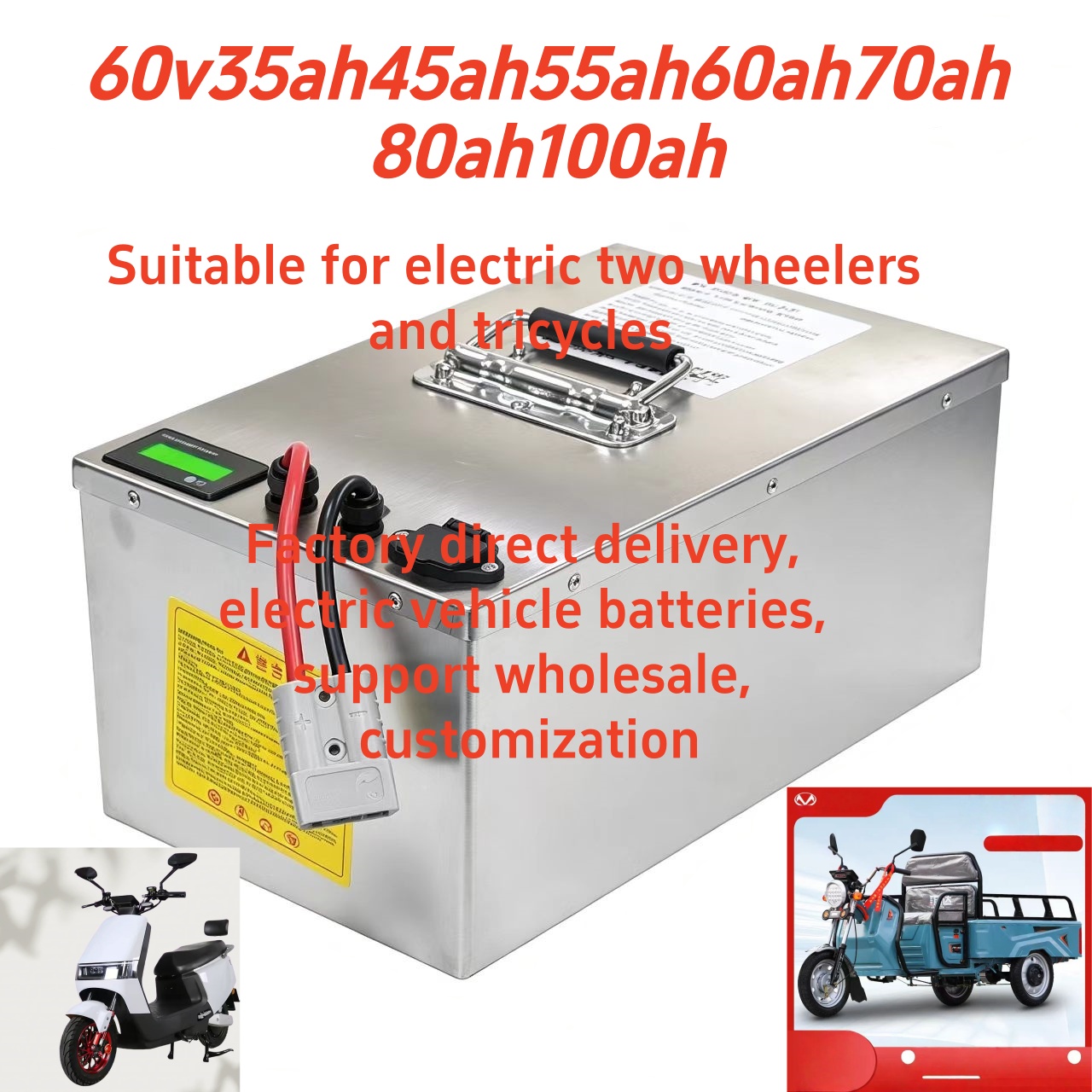 60V35Ah 50Ah 100Ah LiFePO4-Akk – 60V 50Ah Electric Scooter Battery Bewertung und Preis